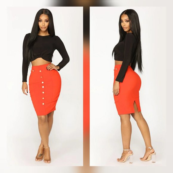 Fashion Nova Mercury Retrograde Skirt - Red, Large - Picture 1 of 2